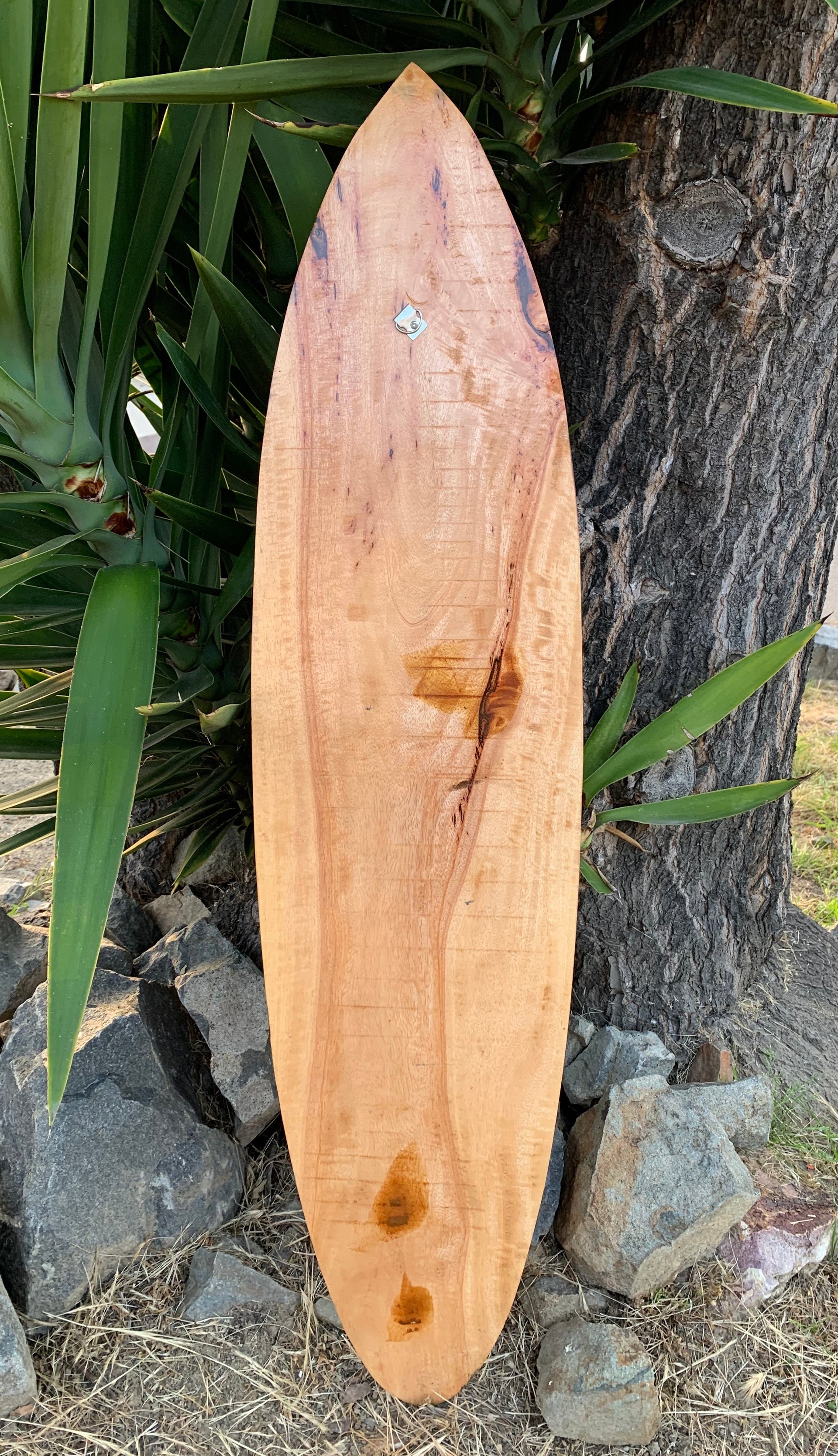 It’s 5 0'clock Somewhere  Tropical Drinking Parrot Airbrushed Surfboard Wall Plaque Mango Wood Tiki Bar  39"x 10"
