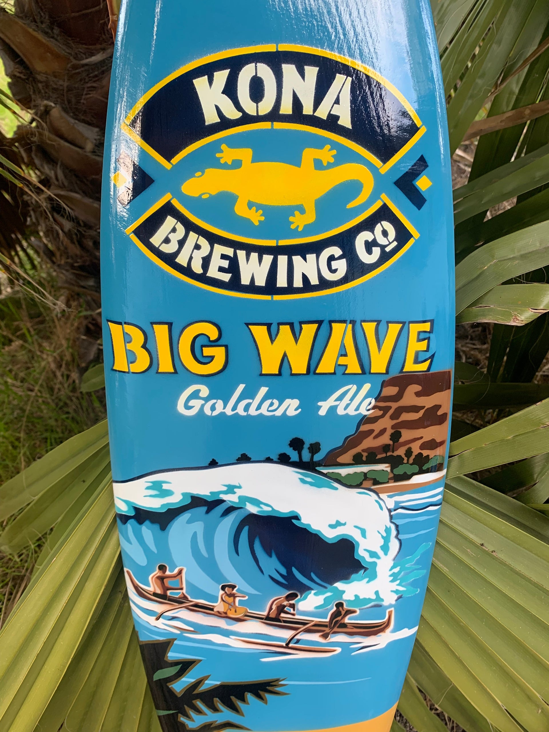 Kona Brewing Hawaii Airbrushed Surfboard Wall Plaque Liquid Aloha 39"x 10”