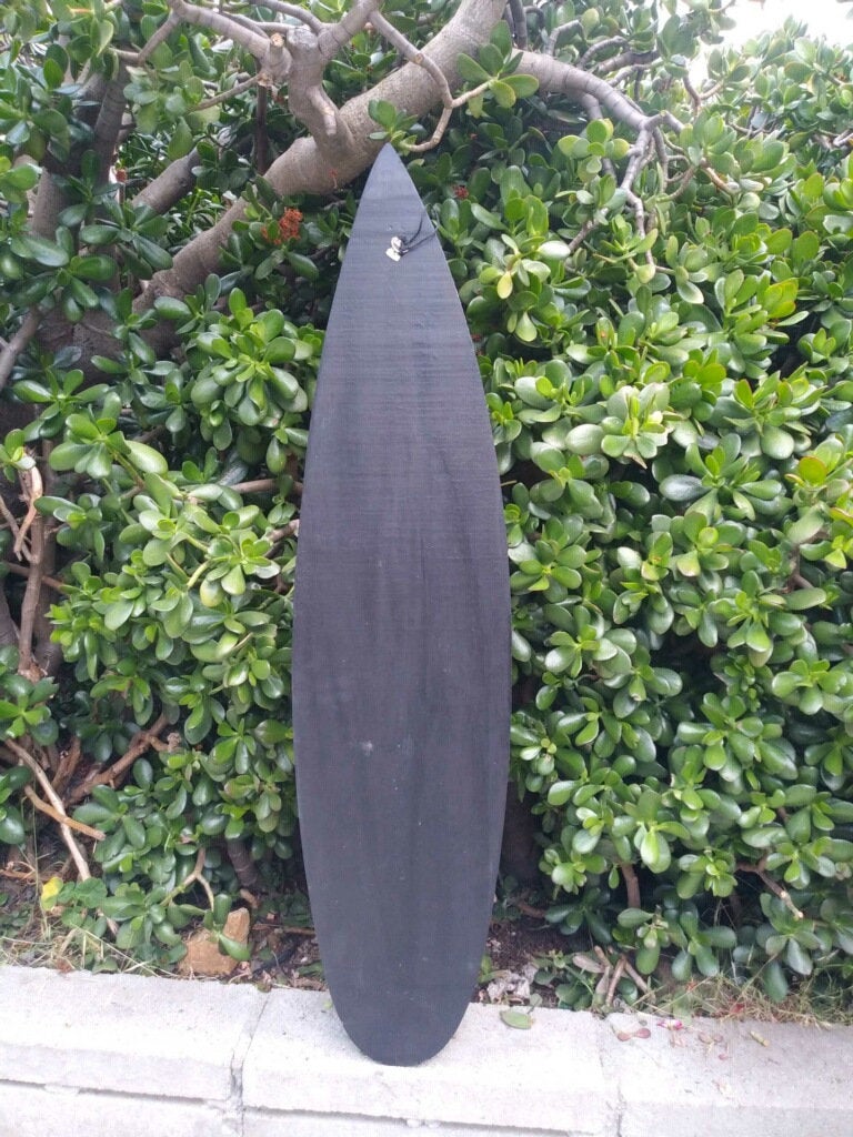Tribal Tiki Turtle Hono Ohana Surfboard Plaque 39"x 10"