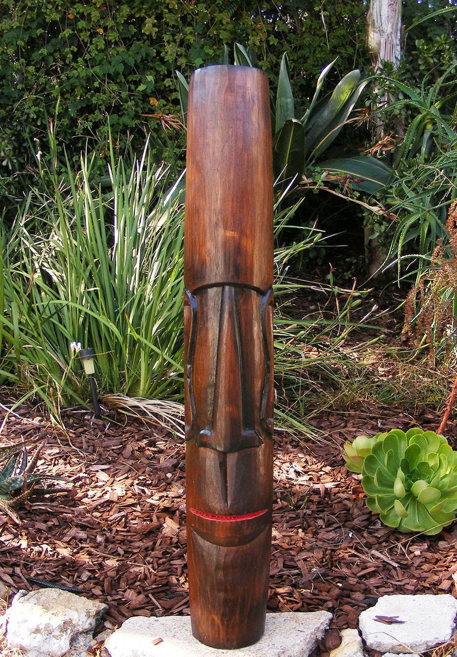 Moai Traditional Polynesian Easter Island Tiki Mask 39"x6"